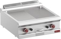 Braadplaat Op Gas 1/2 Geribd - 1/2 Vlak - Module 1/1 -TOP- - Diamond G7/PM7T-N