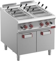 Pastakoker Op Gas - 2 Kuipen - 2x 40 Liter - Op Gesloten Kast (zonder Manden) - Diamond G9/CPA8-N