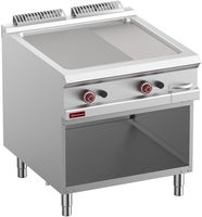 Gas Bakplaat 2/3 Vlak - 1/3 Geribd - Module 1/1 - Op Open Kast - Diamond G9/PMA8-N