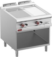 Verchroomde Bakplaat 2/3 Vlak - 1/3 Geribd - Mod.1/1 - Op Open Kast - Diamond G9/PMCA8-N