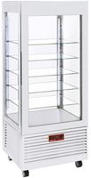 Diamond Vitrine 4 zijden T° negatief, 5 niveaus in glas, Geforceerd, 480 Lit., WIT | INN/VB-W5-R2