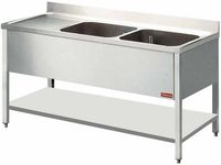 Diamond Spoeltafel met 2 Kuipen en 1 Druipvlak - L1421S-D