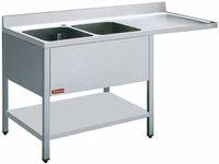 Diamond Spoeltafel met 2 Kuipen en 1 Druipvlak - L1621VD-D