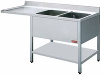 Diamond Spoeltafel met 2 Kuipen en 1 Druipvlak - L1821VS-D