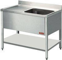 Diamond Spoeltafel met 1 Kuip en 1 Druipvlak - L1211S/6-D