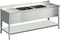 Diamond Spoeltafel 2 Kuipen 500x500xh325 2 Druipv+on - L2021-D