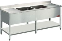 Diamond Spoeltafel met 2 Kuipen en 2 Druipvlakken - L2221-D