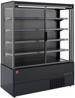 Diamond Gekoeld Wandmeubel, Zelfbediening, Klapdeuren - FULL BLACK - LML15-F5