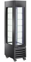 Diamond FULL Vitrine 260 Lt. 5 Glazen Niveaus Geventileerd ZWART - MAX/305-PB