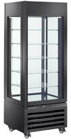 Diamond FULL Glazen Vitrine" 440 Lt. 5 Glazen Niveaus Geventileerd ZWART - MAX/507-BB