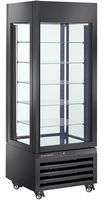 Diamond FULL Glazen Vitrine" 440 Liter 5 Glazen Niveaus Geventileerd ZWART - MAX/507-CB