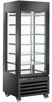 Diamond FULL Glazen Vitrine" 440 Lt. 6 Glazen Niveaus Statisch ZWART - MAX/507-SB