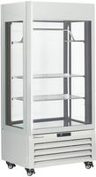 Diamond FULL Glazen Vitrine" 600 Liter 2 Planken & Vleesstang Geventileerd WIT - MAX/607-MW
