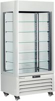 Diamond FULL Glazen Vitrine" 600 Lt. 5 Glazen Niveaus Geventileerd WIT - MAX/609-BW