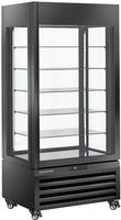 Diamond FULL Glazen Vitrine" 600 Liter 5 Glazen Niveaus Geventileerd CHOCOLATE ZWART - MAX/609-CB