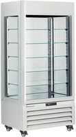 Diamond FULL Vitrine 600 Lt. 5 Glazen Niveaus Geventileerd PASTRY WIT - MAX/609-PW