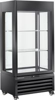 Diamond FULL Glazen Vitrine" 600 Liter 1 Niveau + 2 Planken Geventileerd WINE ZWART - MAX/609-VB