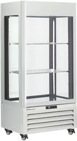 Diamond FULL Glazen Vitrine" 600 Liter 1 Niveau + 2 Planken Geventileerd WINE WIT - MAX/609-VW