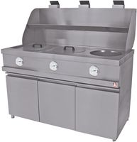 Diamond MECA-FRYER/3B Gasfriteuse HEAVY DUTY, 3 ronde kuipen, mechanisch