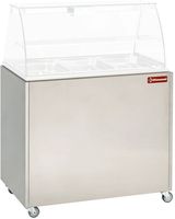 Onderstel rvs op wielen voor vitrine VBE-311 | Diamond | MEX-RG3