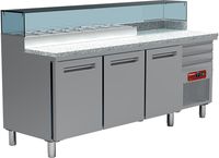 Pizzeria Koelwerkbank, 3 Deuren 600X400, 3 Neut - Diamond - MR-MAXIPIZZA/R2