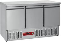 Diamond SA3/R6 1XGC1/2/R6-LI Compacte koelwerkbank 3 deuren GN 1/1, 380 Lit + 1x Kit ladeblok (1/2 + 1/2 h100), voor SA...