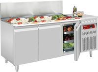 Geventileerde Koelwerkbank Met 3 Deuren Gn1/1, 405 Lit. Gekoelde Bovenstructuur, Diamond SG3-G4/P9