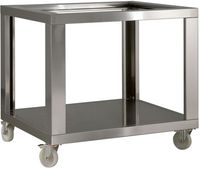 Diamond "Imitatie RVS" steun voor GL4/33, met wielen, 2 met rem | SGL4/33-RSI