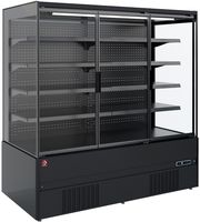 Diamond Gekoeld Wandmeubel, Zelfbediening, Klapdeuren - FULL BLACK - PML20-H5