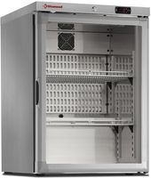 Diamond Koelkast Geventileerd, Glazen Deur, 150 Liter. RVS - PFV202-R6X/G