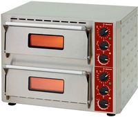 Elektrische pizza oven | 2 Kamers (3+3 kW) | 430x430xh100mm | PIZZA-QUICK/43-2C | Diamond
