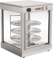 Warmhoudvitrine | Draaiend | 3 Roosters | PIZZA/D38 | Diamond