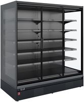 Diamond Gekoeld Wandmeubel, Zelfbediening, Klapdeuren - FULL BLACK - RNP26-U5