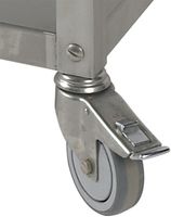 Diamond Kit van 6 wielen in R.V.S. Ø 100 (3 met rem) | RS10-X6