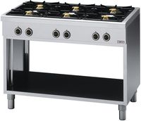 Diverso By Diamond Gasfornuis met 6 Branders, op Open Kast - WR-6B11-66