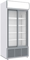 Diverso By Diamond Vitrinekast Positieve Geventileerd, 783 Liter, 2 Schuifdeuren, met Lichtbak, WIT - WR-80AC-SW