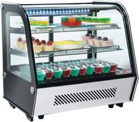 Diverso By Diamond Tafelmodel Koelvitrine, 3 Niveaus, Gebogen Glas - WR-DR12-S2