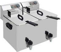 Diverso By Diamond Elektrische Friteuse Tafelmodel 2x 8 Liter + Aftapkraan - WR-EF16-D8