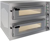 Elektrische Oven 2x 4 Pizza's Diam.330mm - 2 Kamers - Diverso by Diamond WR-FD24-MD