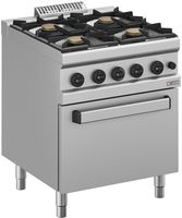 Diverso By Diamond Gasfornuis 4 Branders, op Gasoven GN 2/1 - WR-G4BF-F1