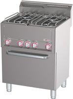 Diverso By Diamond Fornuis 4 Branders op Conventieoven GN 1/1 - WR-G4CF-20