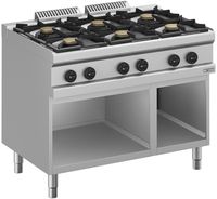 Diverso By Diamond Gasfornuis 6 Branders, op Open Kast - WR-G6BA-A2