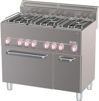 Diverso By Diamond Fornuis 6 Branders op Conventieoven GN 1/1 en Neutrale Kast - WR-G6CF-21