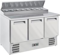 Diverso By Diamond Gekoelde Tafel 3 Deuren GN 1/1, + Koelstructuur 8x GN 1/6-150 Mm - WR-SAS2-P3