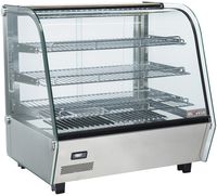 Diverso By Diamond Verwarmde Tafelvitrine, 3 Niveaus, Gebogen Glas - WR-VH12-P2