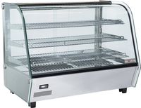 Diverso By Diamond Verwarmde Tafelvitrine, 3 Niveaus, Gebogen Glas - WR-VH16-G6