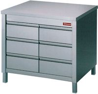 Diamond Werktafelkast met 6 laden GN1/1 | TACS107/B