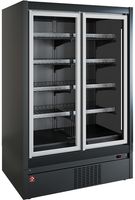 Diamond Vries Wandmeubel, Glazen Zijkanten, Zelfbediening, Klapdeuren - Zwarte Decoratie - TCM14-D5