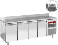 Diamond Geforceerde Koelwerkbank "muraal", 4 Deuren Gn 1/1, Met Spoelbak - TG4N/HA-R2EV