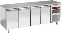 Diamond Koelwerkbank, Geforceerd, 4 deuren EN 600x400 - Top in graniet - TP4N/HG-R2